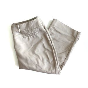Apt 9 Curvy Fit Khaki Tan Capri Slacks Pants 2P